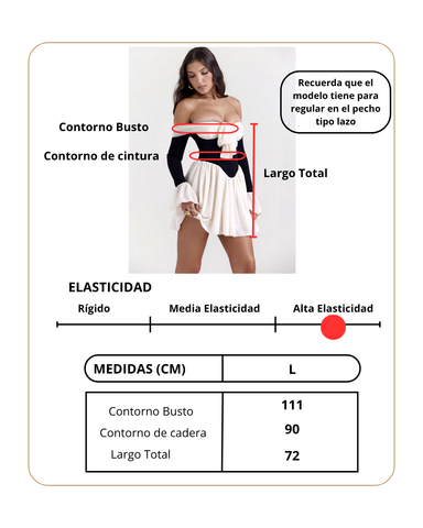 Image of Vestido mini sexi tiene un escote elegante con hombros descubiertos